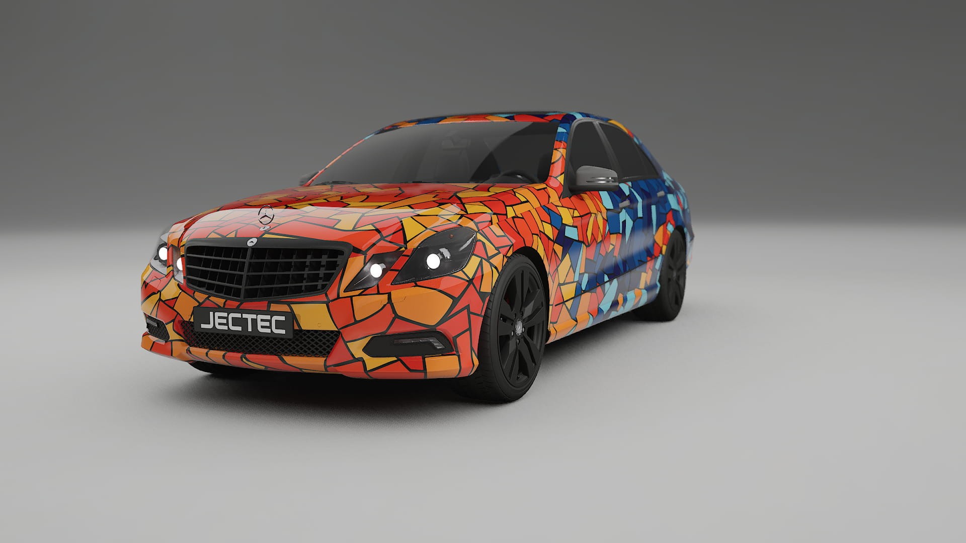 Mercedes E-class Sedan W212 Prefacelift pre-LCI BARCELONA – Tervezett Wrap PPF készlet nyomtatható poliuretán fóliából