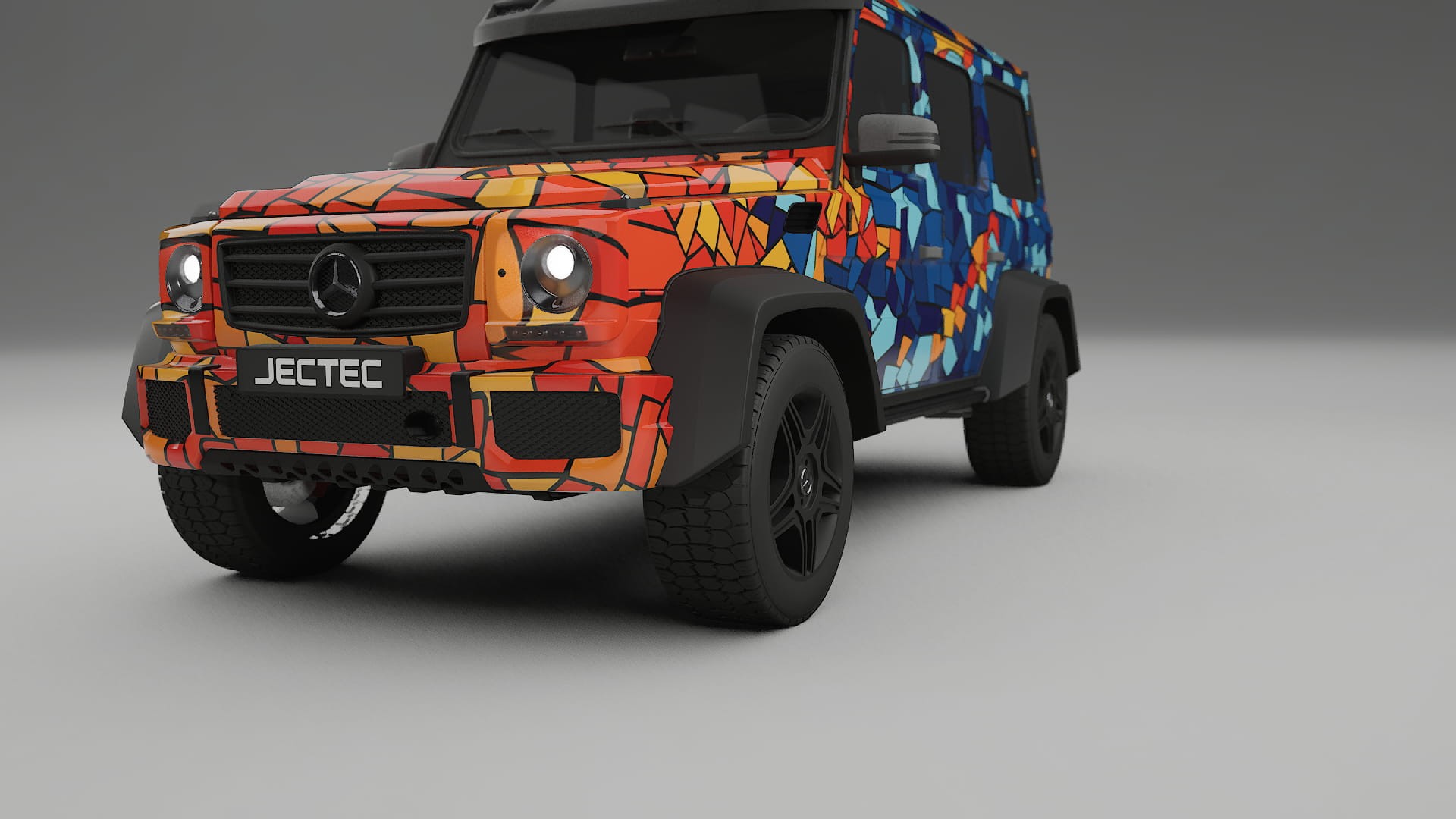 Mercedes G-class 4x4 W463 BARCELONA – Tervezett Wrap PPF készlet nyomtatható poliuretán fóliából