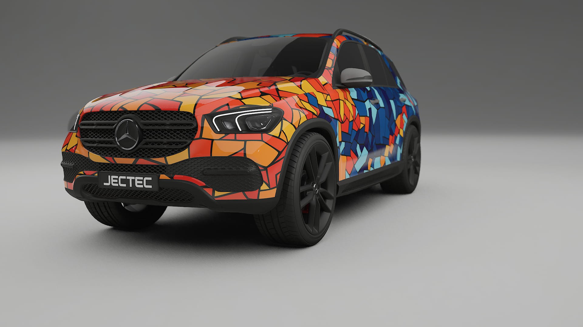 Mercedes GLE W167 BARCELONA – Tervezett Wrap PPF készlet nyomtatható poliuretán fóliából