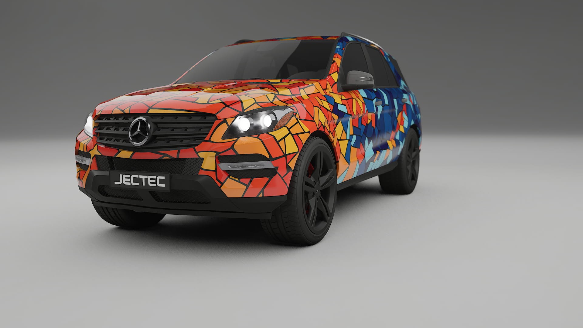 Mercedes M-class W166 BARCELONA – Tervezett Wrap PPF készlet nyomtatható poliuretán fóliából