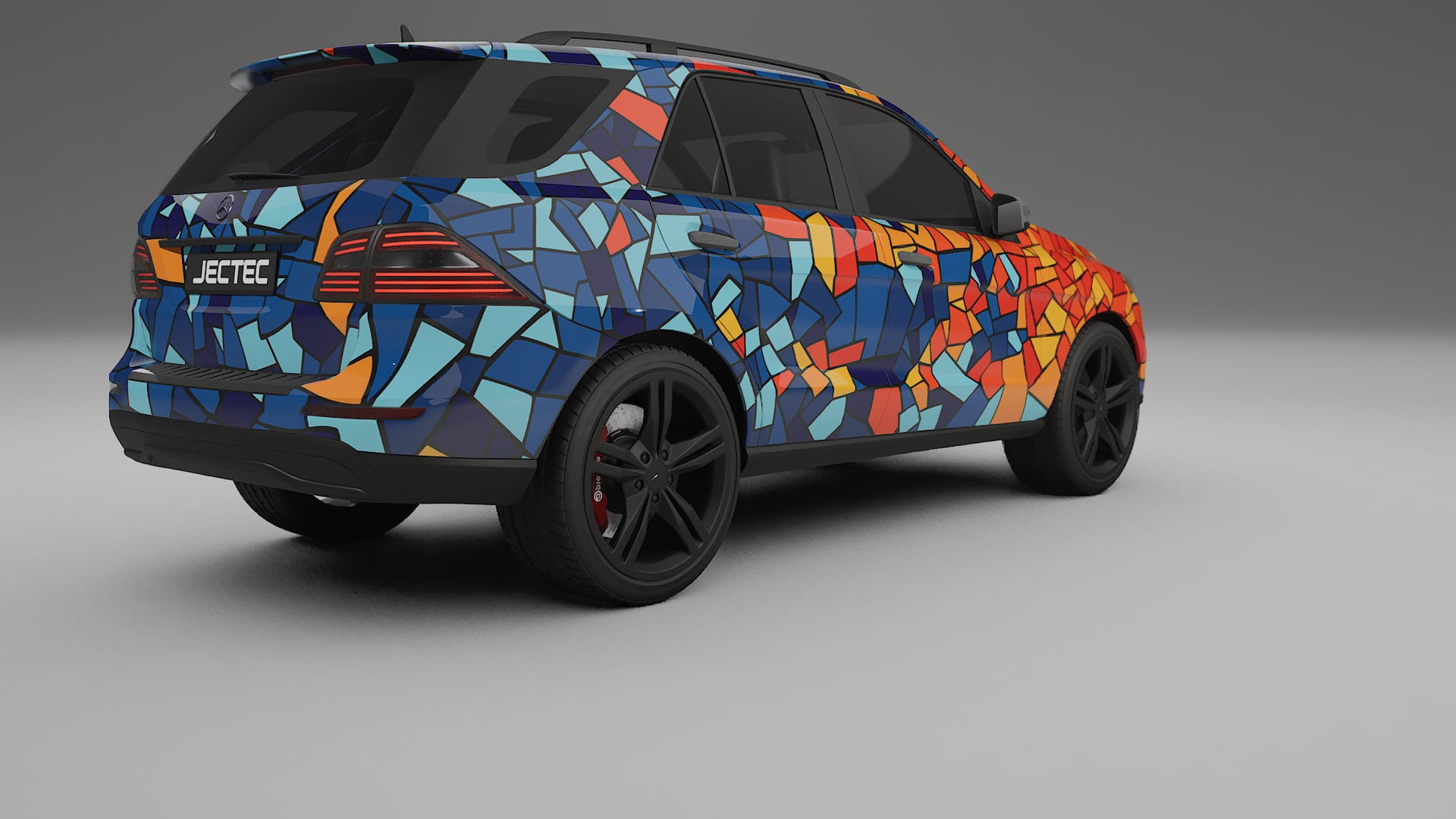 Mercedes M-class W166 BARCELONA – Tervezett Wrap PPF készlet nyomtatható poliuretán fóliából