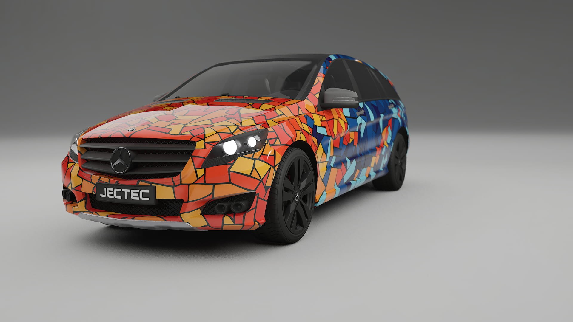 Mercedes R-class W251 facelift LCI BARCELONA – Tervezett Wrap PPF készlet nyomtatható poliuretán fóliából