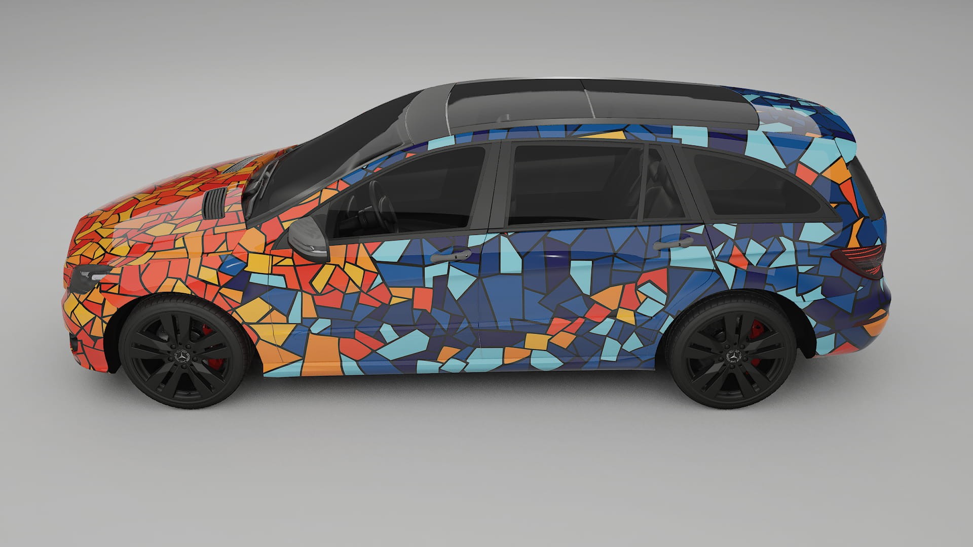 Mercedes R-class W251 facelift LCI BARCELONA – Tervezett Wrap PPF készlet nyomtatható poliuretán fóliából