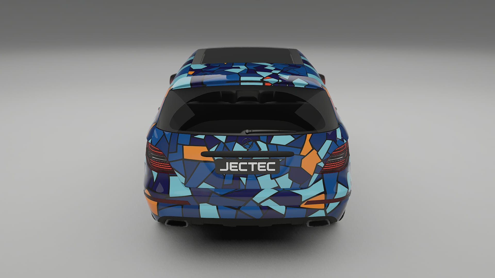 Mercedes R-class W251 facelift LCI BARCELONA – Tervezett Wrap PPF készlet nyomtatható poliuretán fóliából