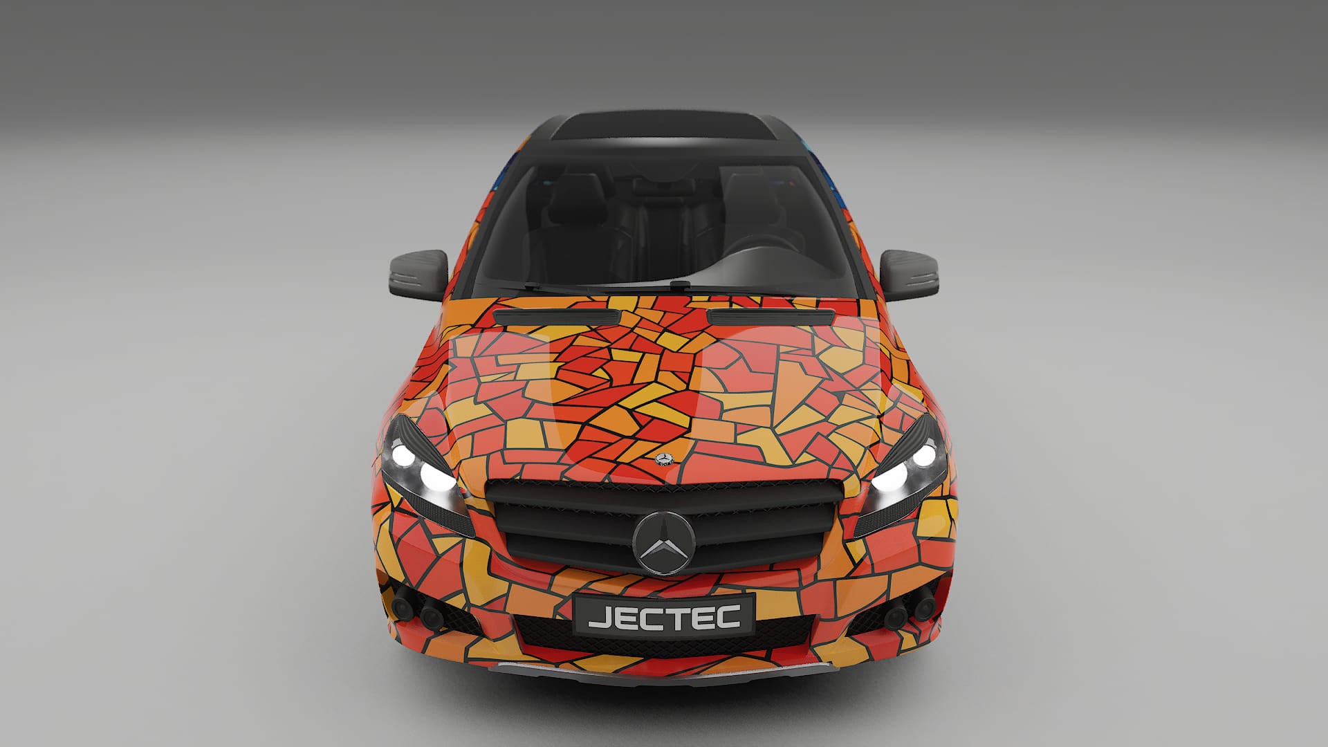 Mercedes R-class W251 facelift LCI BARCELONA – Tervezett Wrap PPF készlet nyomtatható poliuretán fóliából