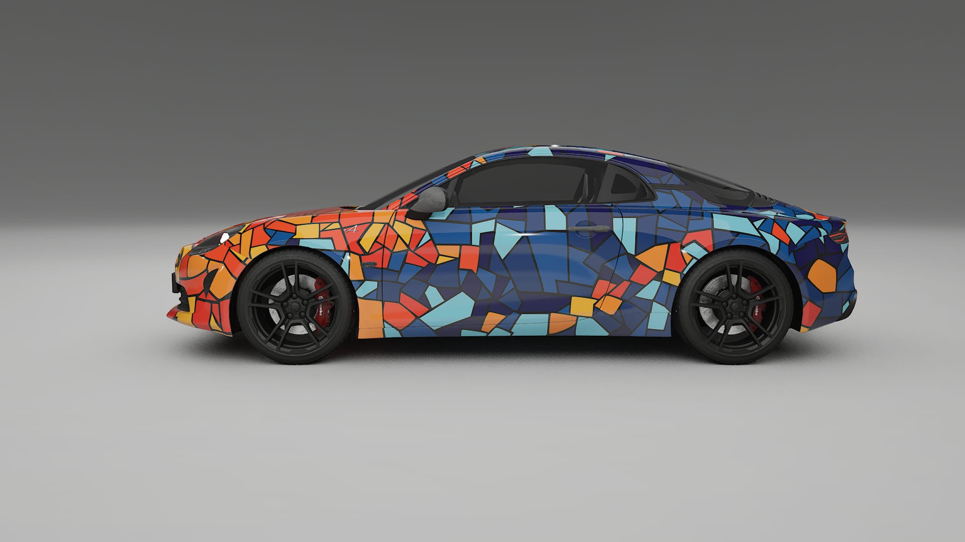 Renault Alpine A110 BARCELONA – Tervezett Wrap PPF készlet nyomtatható poliuretán fóliából