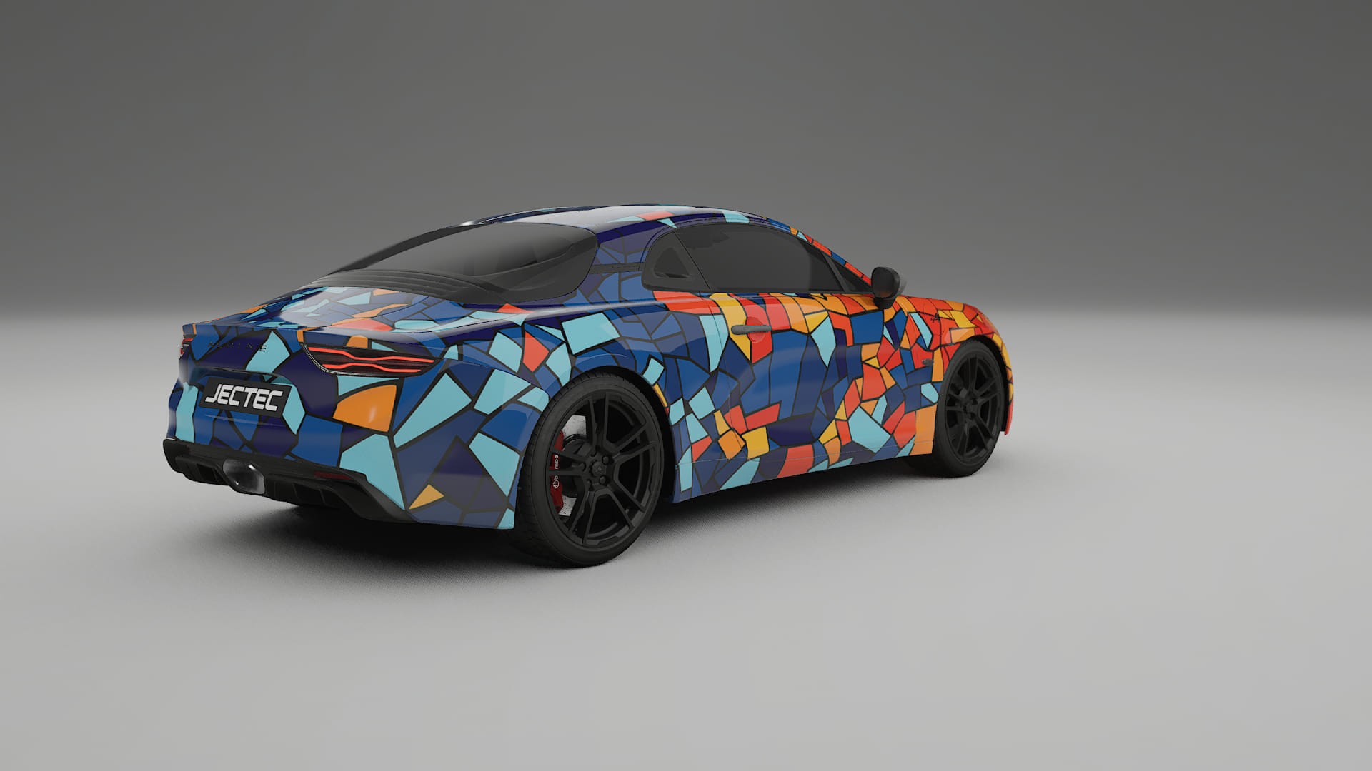 Renault Alpine A110 BARCELONA – Tervezett Wrap PPF készlet nyomtatható poliuretán fóliából