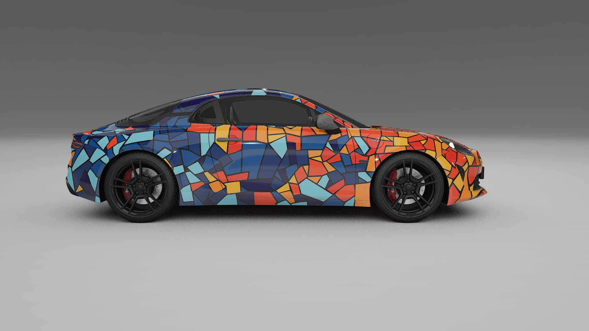 Renault Alpine A110 BARCELONA – Tervezett Wrap PPF készlet nyomtatható poliuretán fóliából