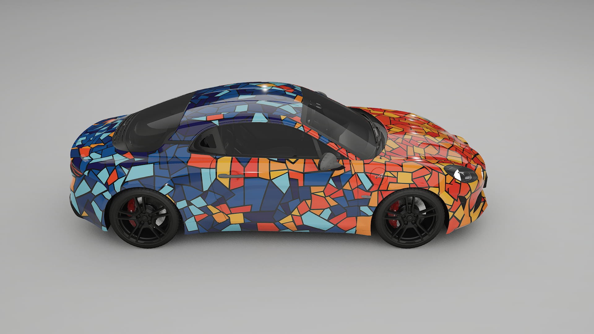 Renault Alpine A110 BARCELONA – Tervezett Wrap PPF készlet nyomtatható poliuretán fóliából