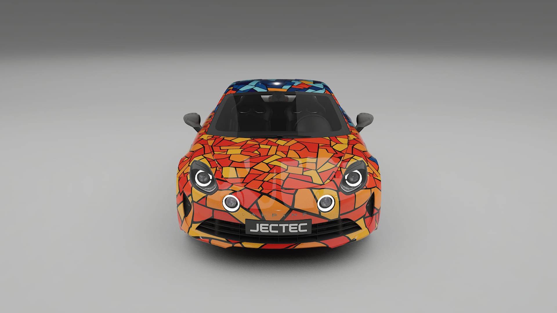 Renault Alpine A110 BARCELONA – Tervezett Wrap PPF készlet nyomtatható poliuretán fóliából