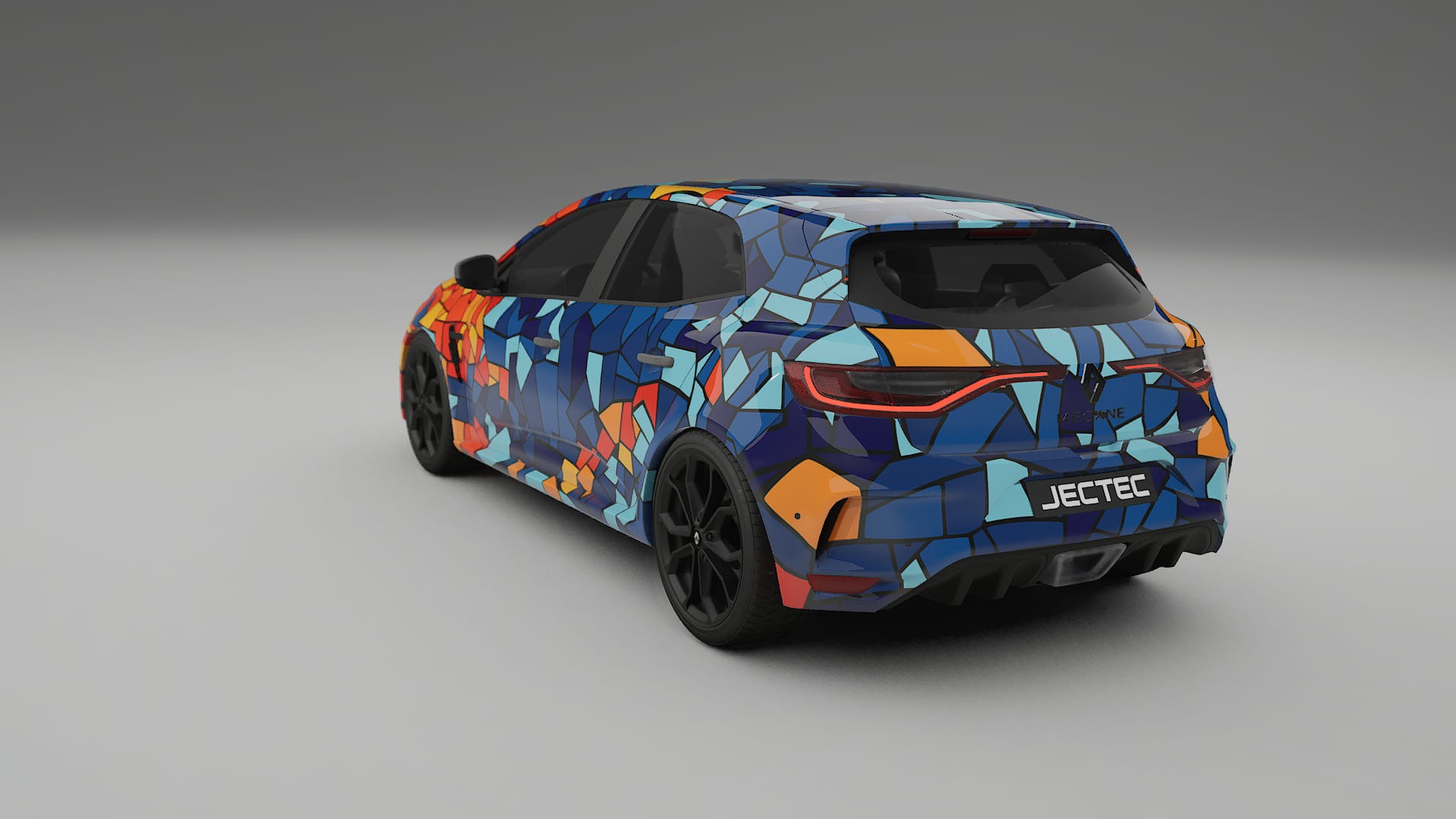 Renault Megane RS IV BARCELONA – Tervezett Wrap PPF készlet nyomtatható poliuretán fóliából
