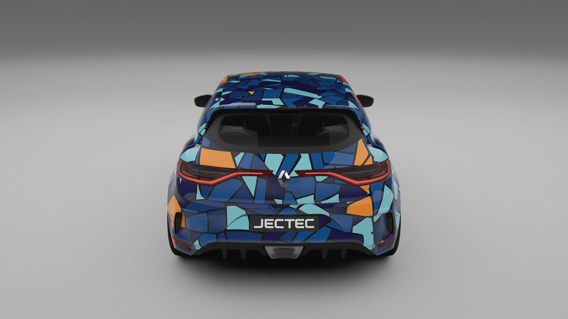 Renault Megane RS IV BARCELONA – Tervezett Wrap PPF készlet nyomtatható poliuretán fóliából