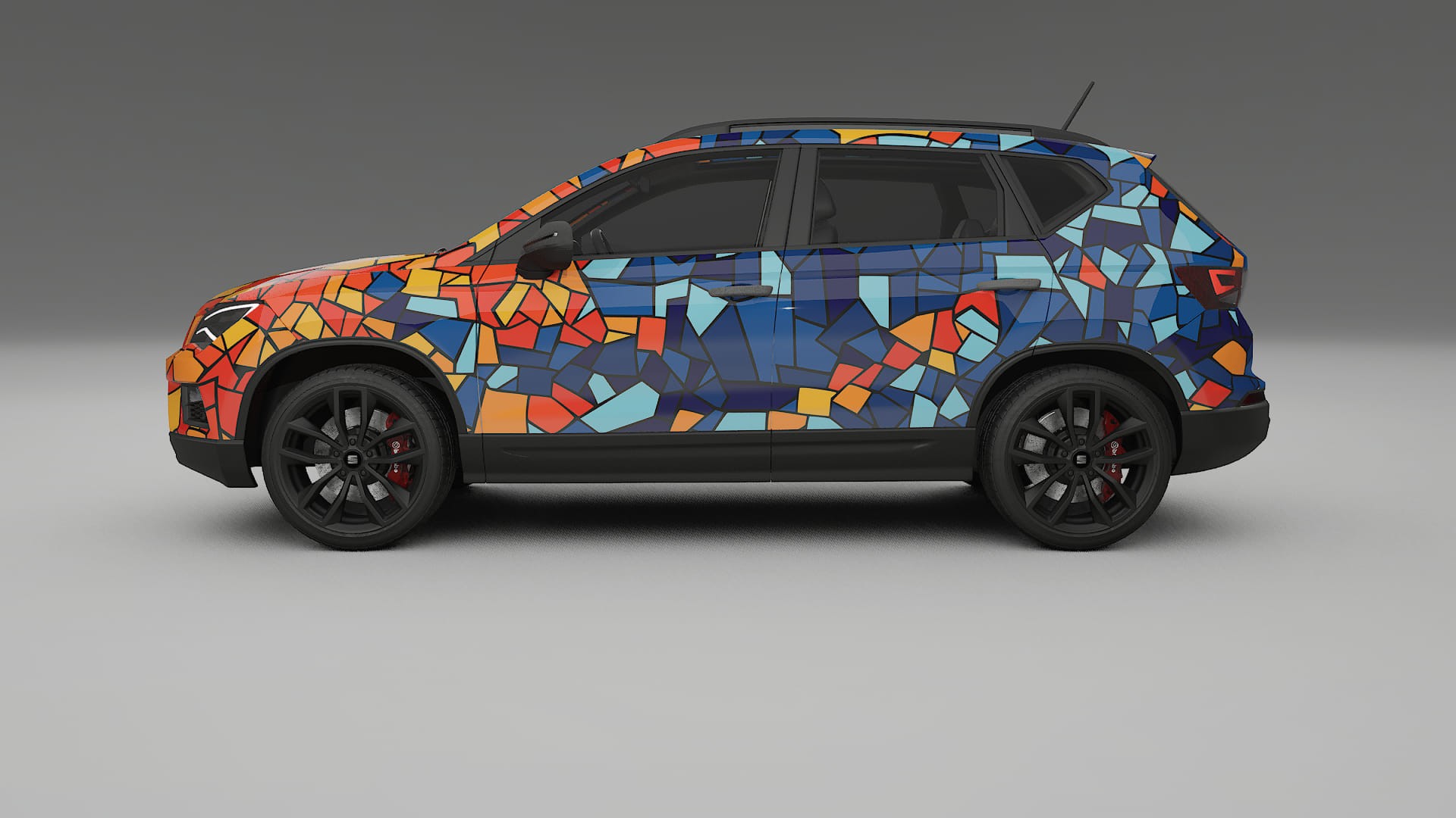 Seat Ateca KH7 BARCELONA – Tervezett Wrap PPF készlet nyomtatható poliuretán fóliából