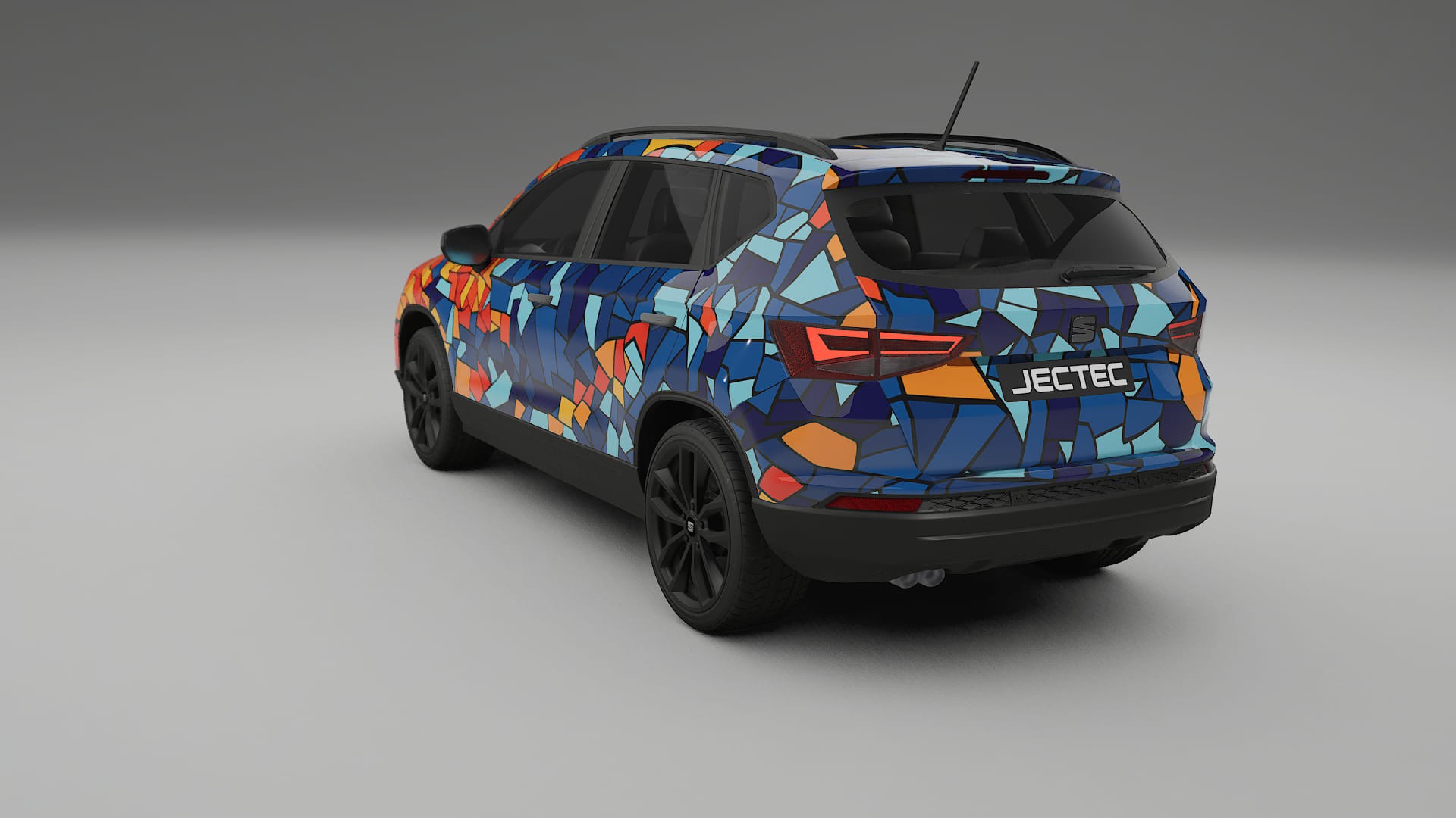 Seat Ateca KH7 BARCELONA – Tervezett Wrap PPF készlet nyomtatható poliuretán fóliából