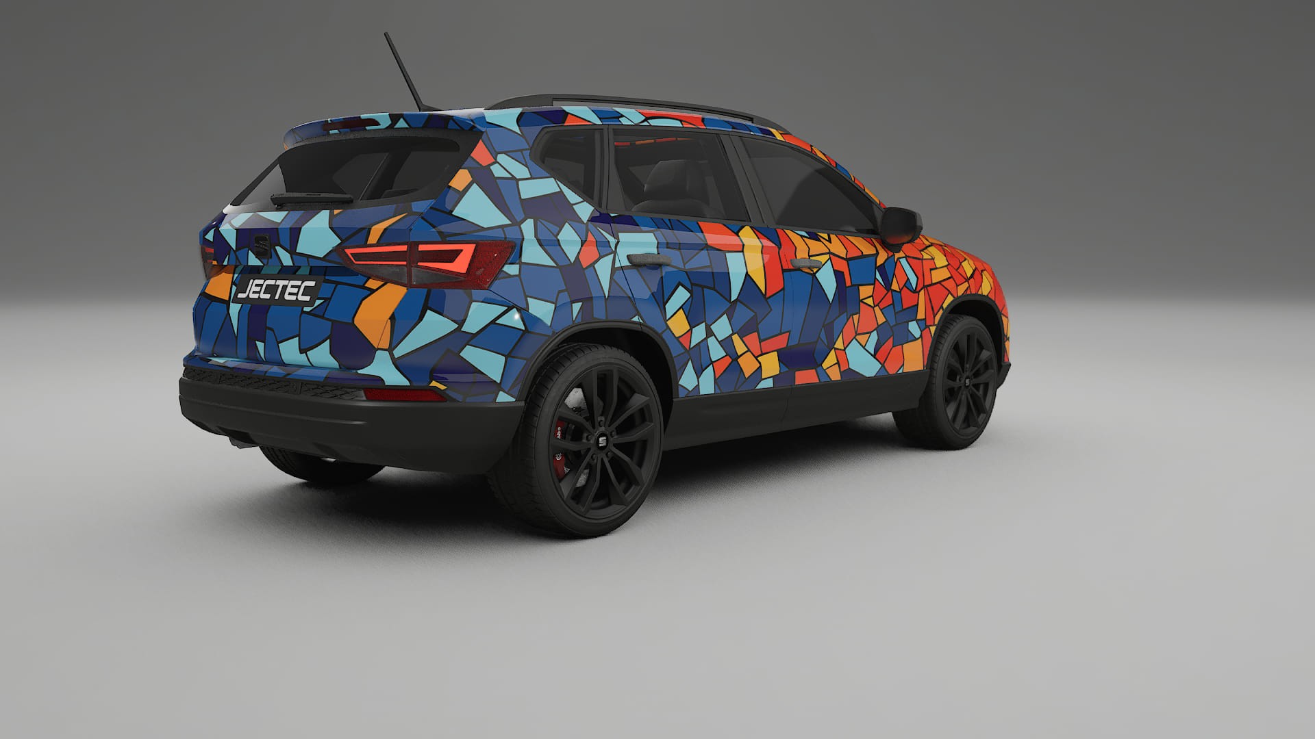 Seat Ateca KH7 BARCELONA – Tervezett Wrap PPF készlet nyomtatható poliuretán fóliából