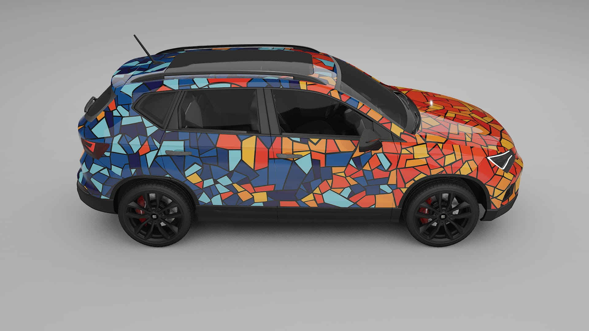 Seat Ateca KH7 BARCELONA – Tervezett Wrap PPF készlet nyomtatható poliuretán fóliából