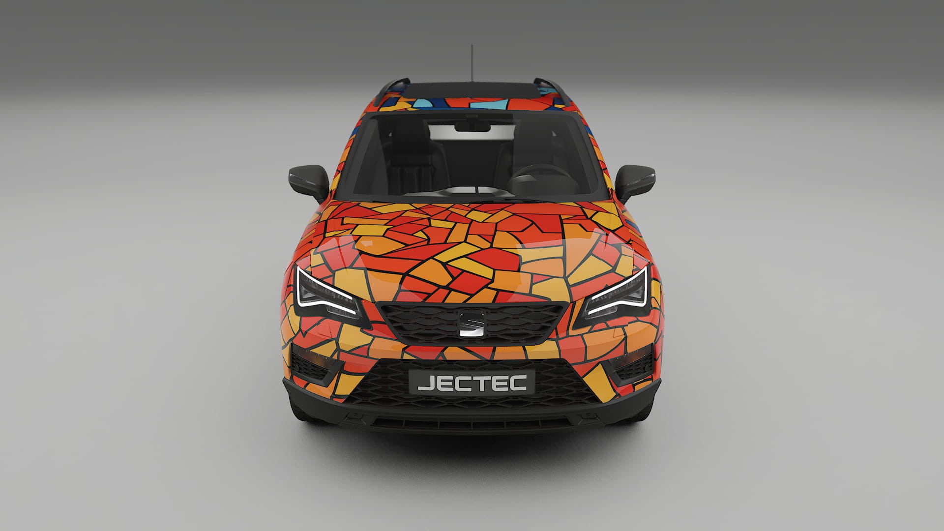 Seat Ateca KH7 BARCELONA – Tervezett Wrap PPF készlet nyomtatható poliuretán fóliából