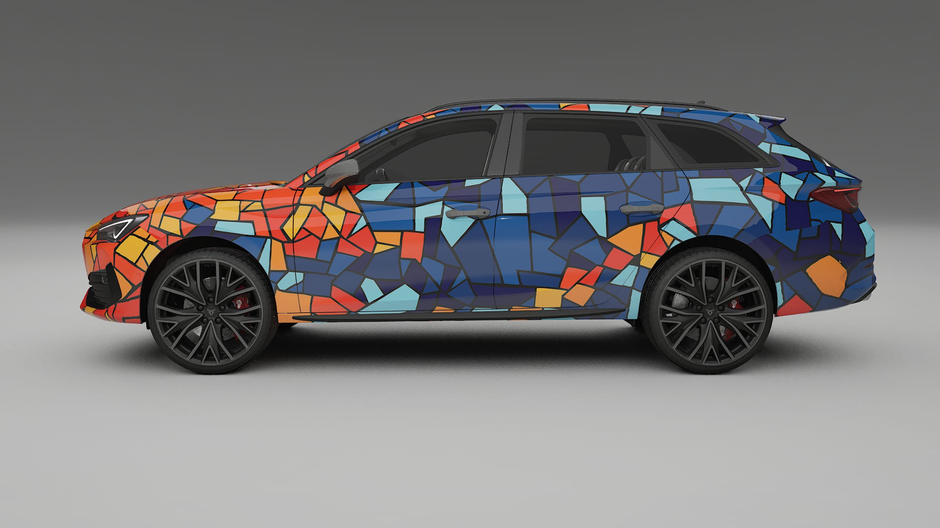 Seat Leon Cupra KL BARCELONA – Tervezett Wrap PPF készlet nyomtatható poliuretán fóliából