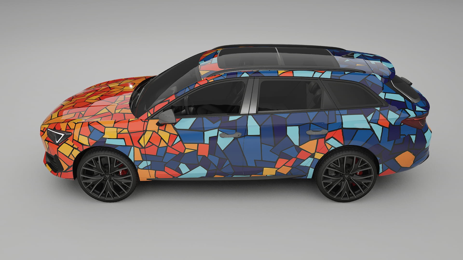 Seat Leon Cupra KL BARCELONA – Tervezett Wrap PPF készlet nyomtatható poliuretán fóliából