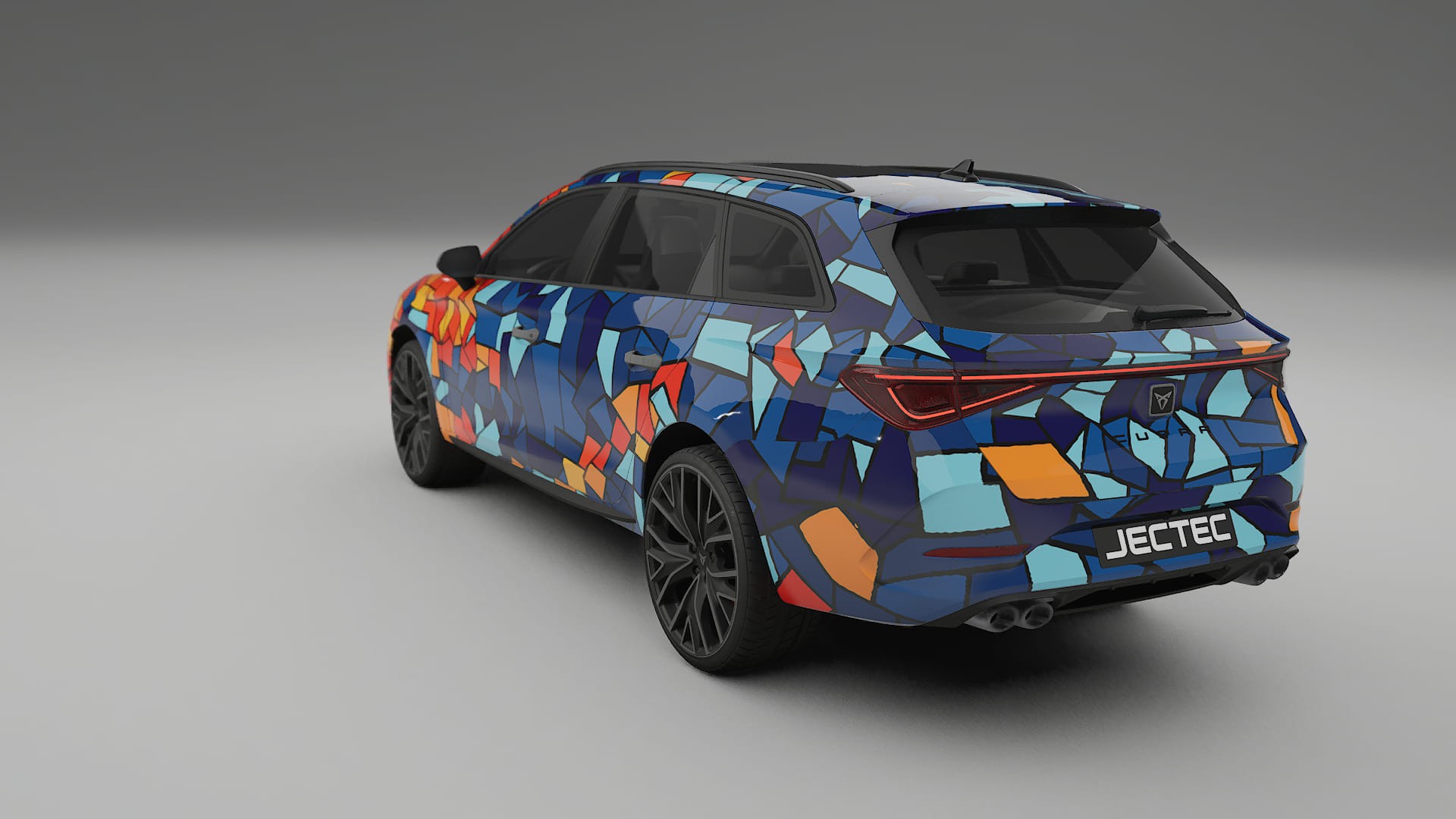Seat Leon Cupra KL BARCELONA – Tervezett Wrap PPF készlet nyomtatható poliuretán fóliából