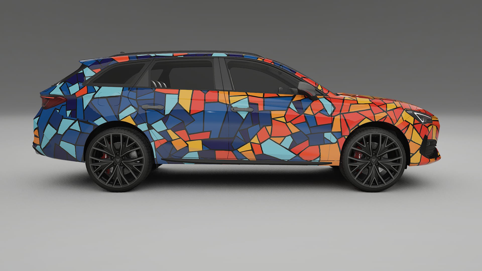 Seat Leon Cupra KL BARCELONA – Tervezett Wrap PPF készlet nyomtatható poliuretán fóliából