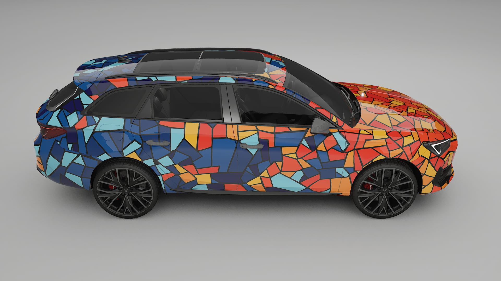 Seat Leon Cupra KL BARCELONA – Tervezett Wrap PPF készlet nyomtatható poliuretán fóliából
