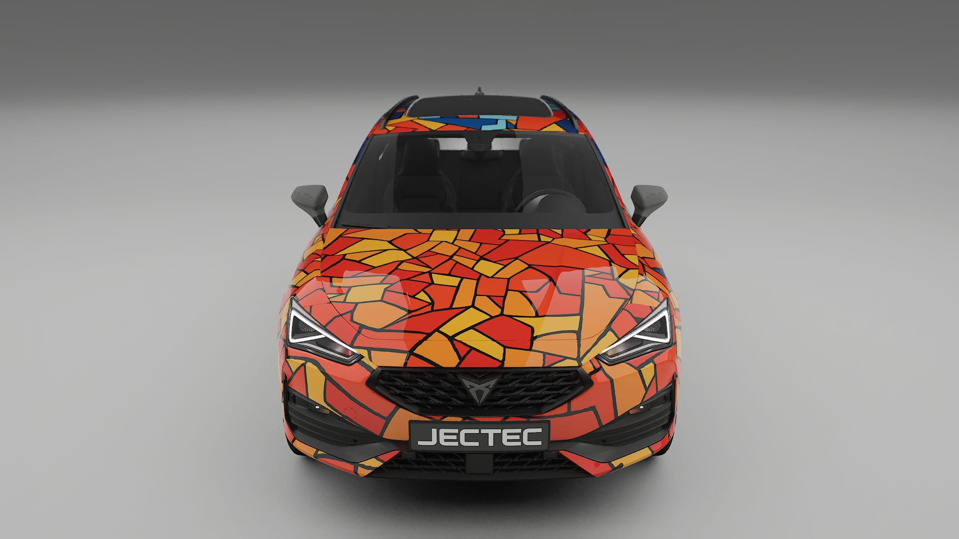 Seat Leon Cupra KL BARCELONA – Tervezett Wrap PPF készlet nyomtatható poliuretán fóliából