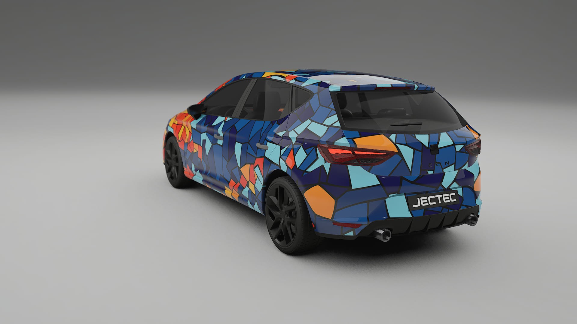 Seat Leon FR 5F BARCELONA – Tervezett Wrap PPF készlet nyomtatható poliuretán fóliából