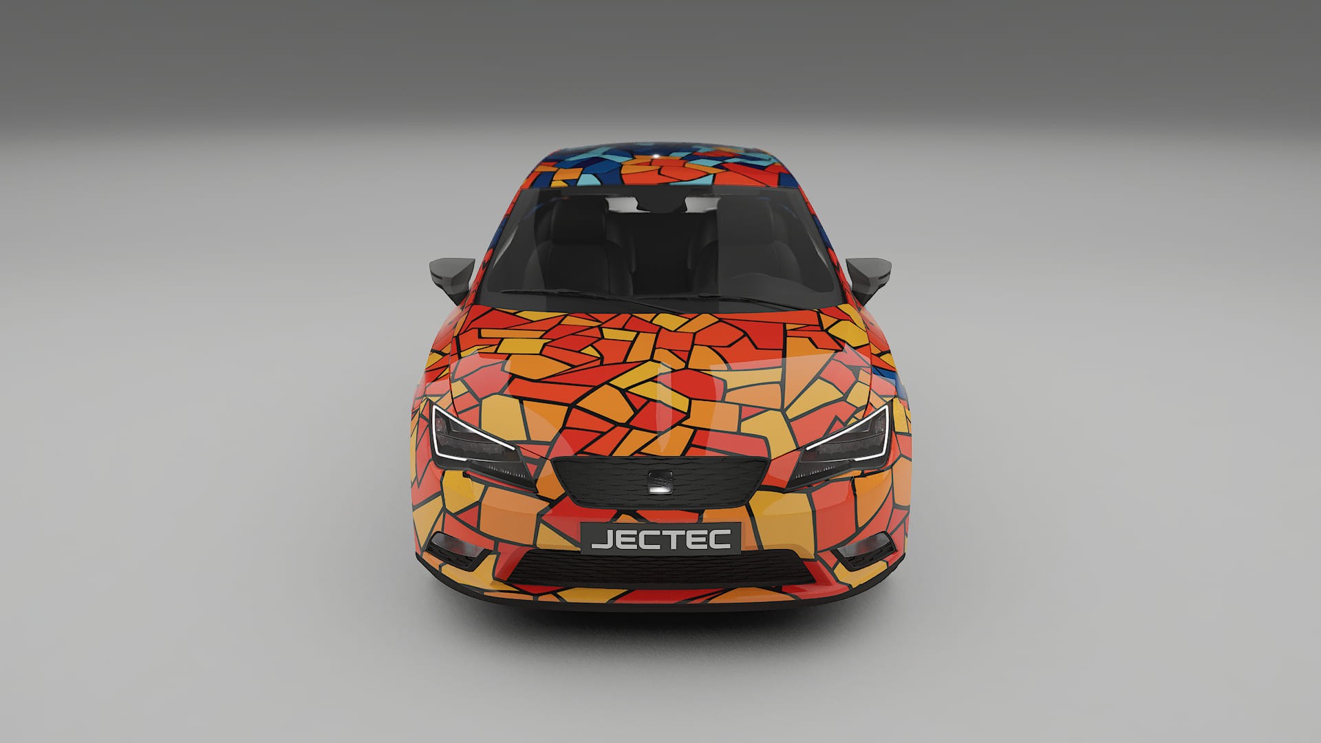 Seat Leon FR 5F BARCELONA – Tervezett Wrap PPF készlet nyomtatható poliuretán fóliából