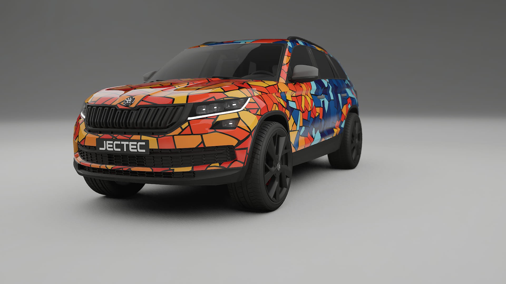 Škoda Kodiaq NS7 BARCELONA – Tervezett Wrap PPF készlet nyomtatható poliuretán fóliából