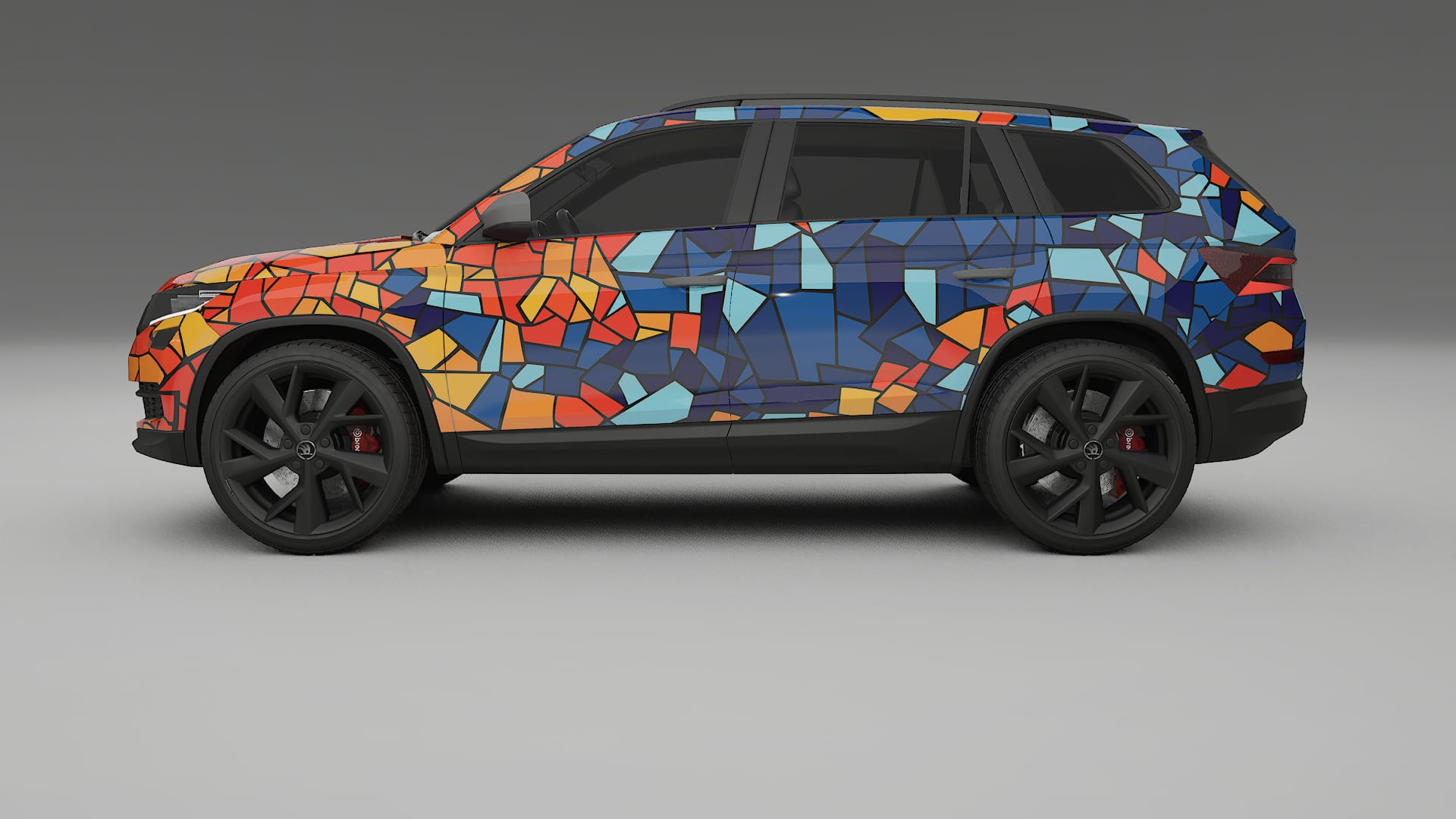 Škoda Kodiaq NS7 BARCELONA – Tervezett Wrap PPF készlet nyomtatható poliuretán fóliából