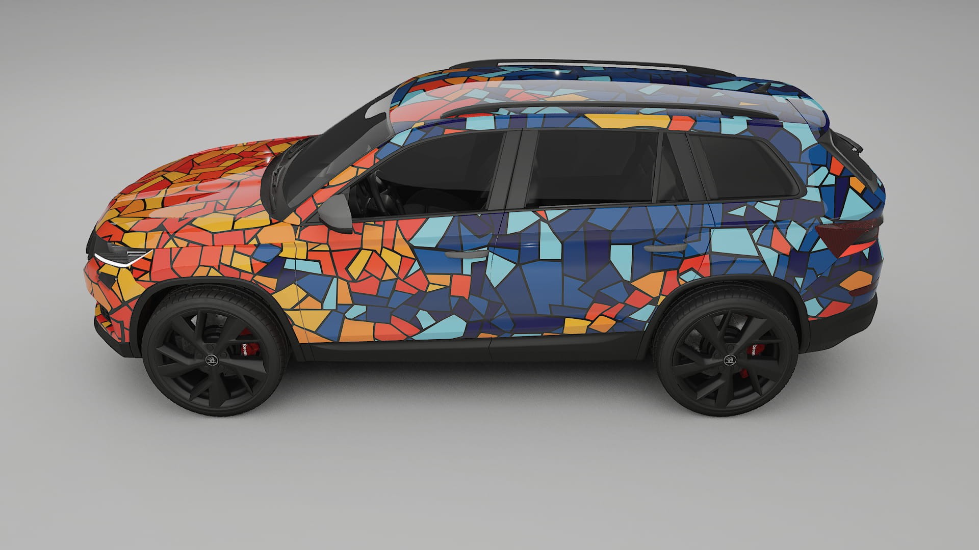 Škoda Kodiaq NS7 BARCELONA – Tervezett Wrap PPF készlet nyomtatható poliuretán fóliából