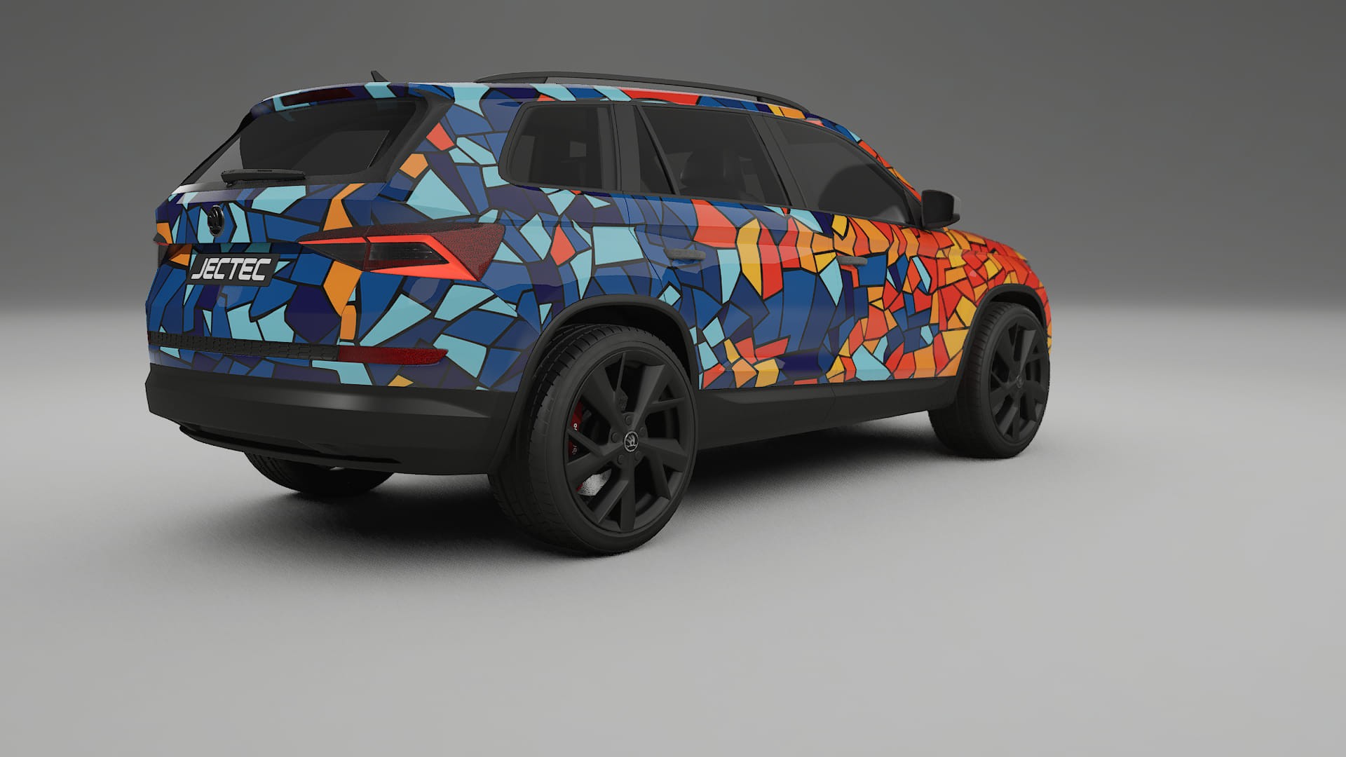 Škoda Kodiaq NS7 BARCELONA – Tervezett Wrap PPF készlet nyomtatható poliuretán fóliából