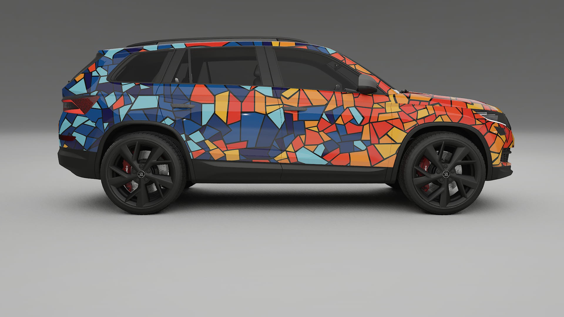 Škoda Kodiaq NS7 BARCELONA – Tervezett Wrap PPF készlet nyomtatható poliuretán fóliából