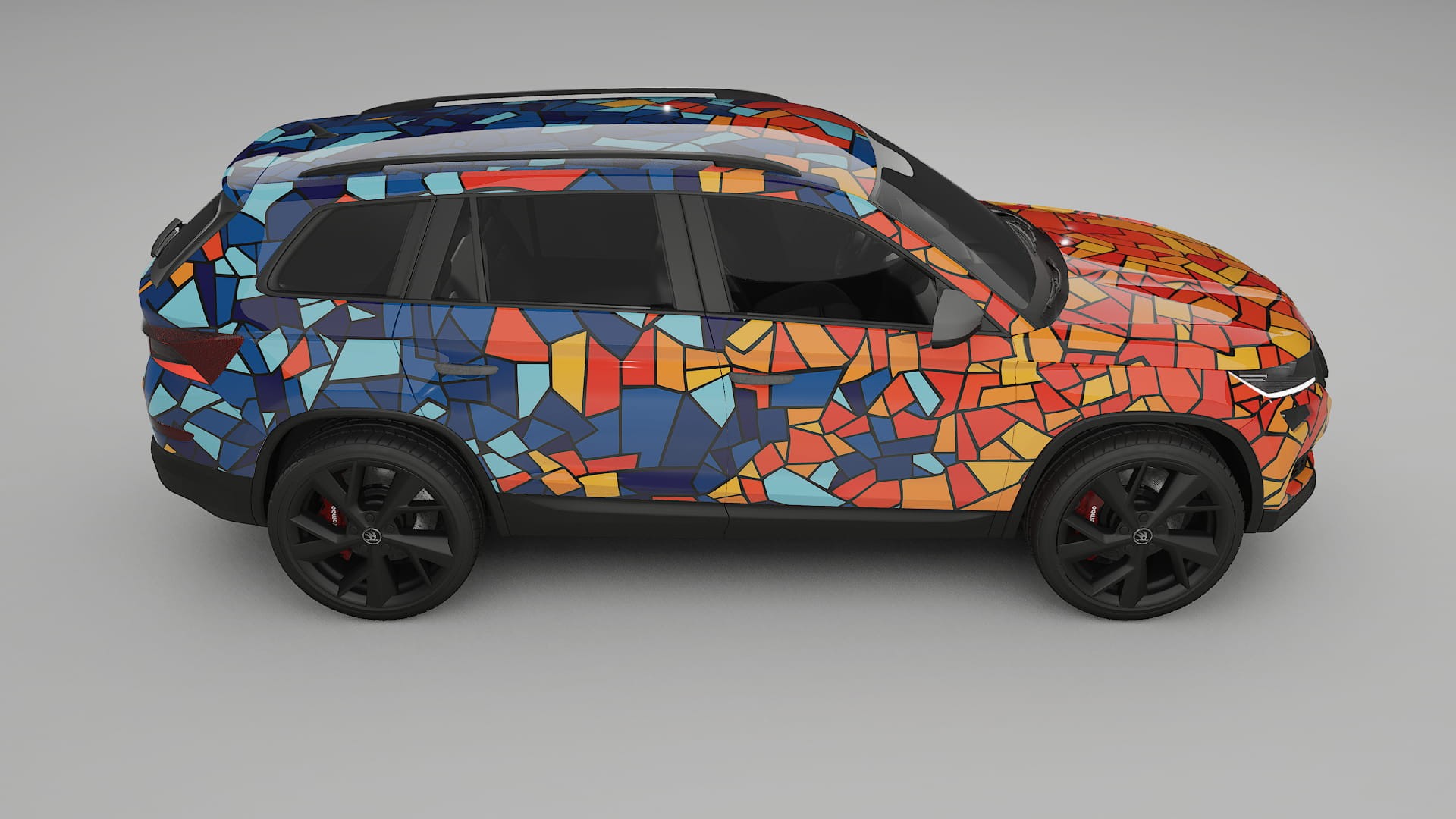 Škoda Kodiaq NS7 BARCELONA – Tervezett Wrap PPF készlet nyomtatható poliuretán fóliából