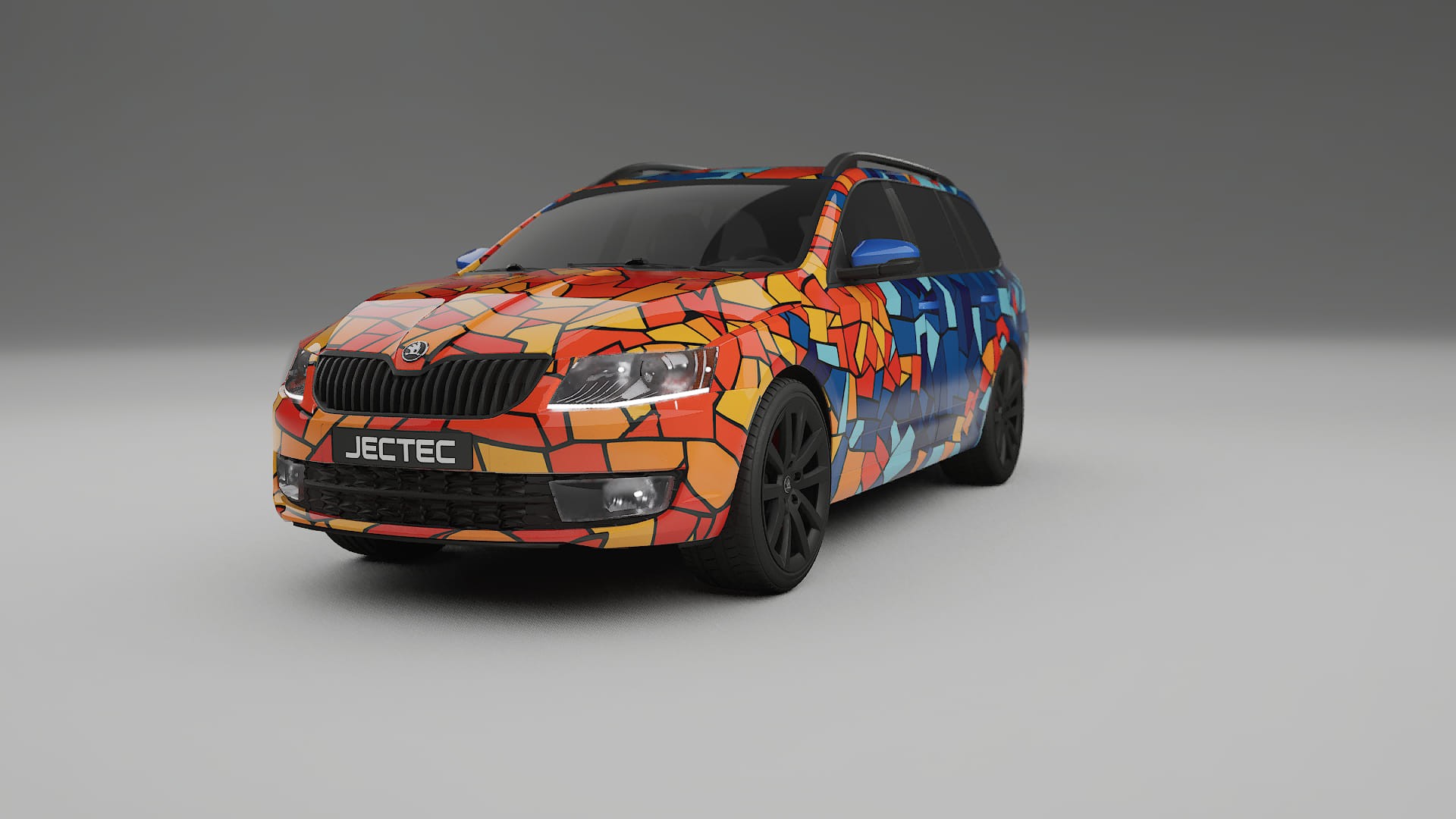 Škoda Octavia combi 5E BARCELONA – Tervezett Wrap PPF készlet nyomtatható poliuretán fóliából