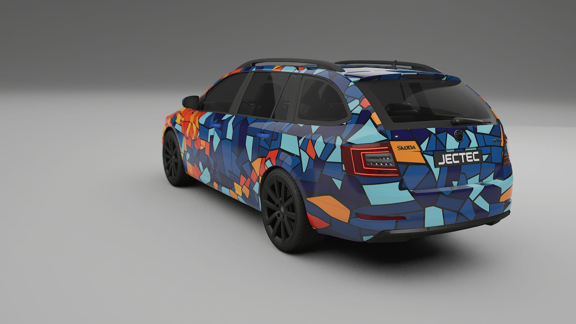 Škoda Octavia combi 5E BARCELONA – Tervezett Wrap PPF készlet nyomtatható poliuretán fóliából