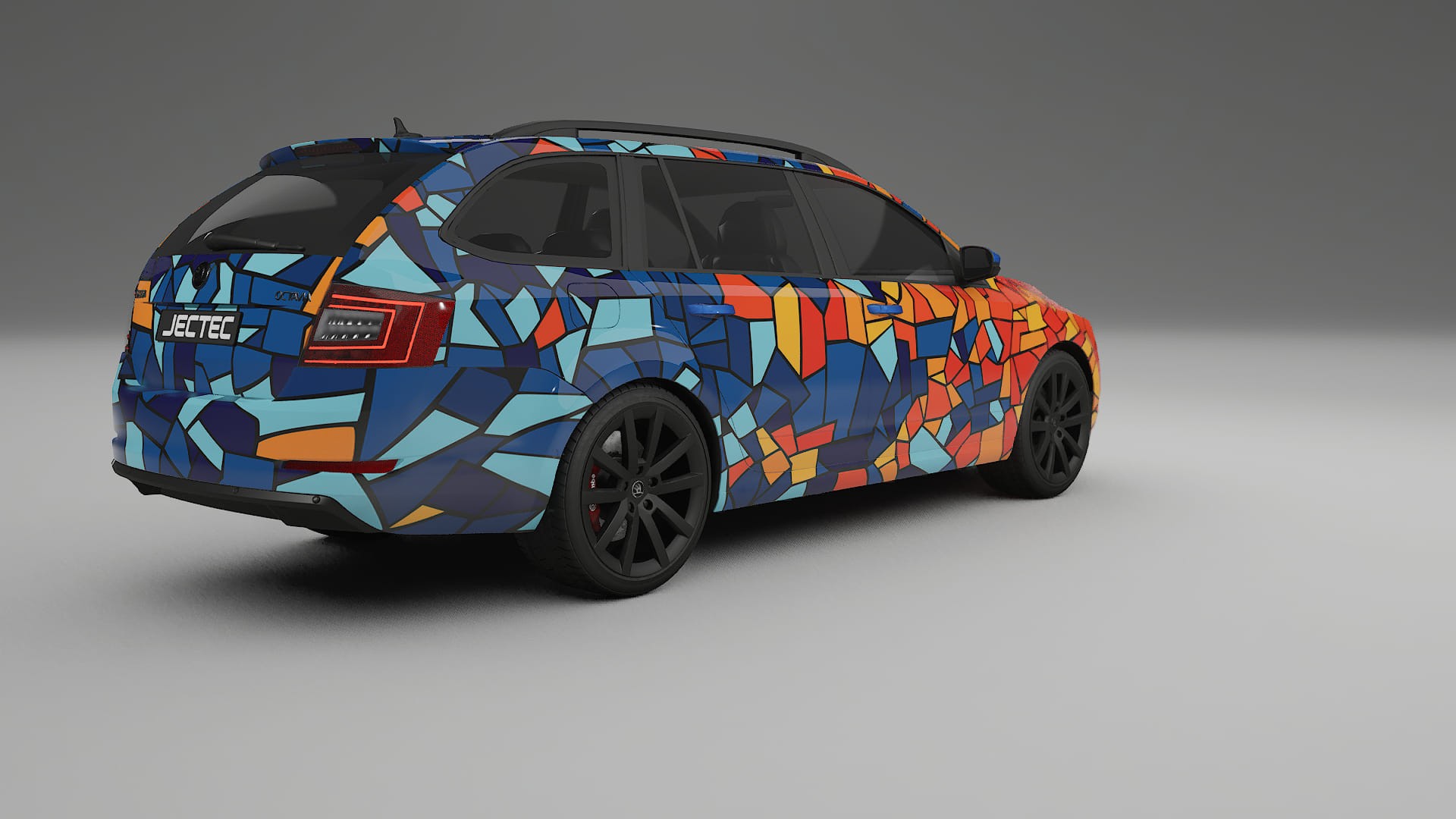 Škoda Octavia combi 5E BARCELONA – Tervezett Wrap PPF készlet nyomtatható poliuretán fóliából