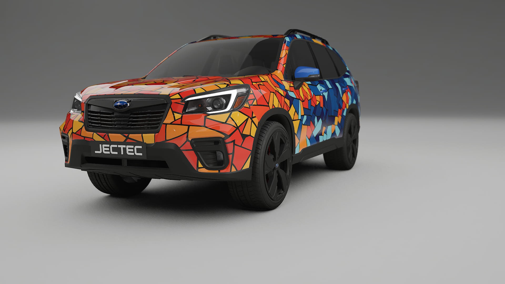 Subaru Forester V SK facelift LCI BARCELONA – Tervezett Wrap PPF készlet nyomtatható poliuretán fóliából
