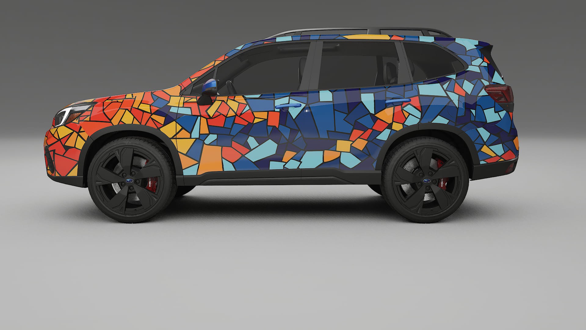 Subaru Forester V SK facelift LCI BARCELONA – Tervezett Wrap PPF készlet nyomtatható poliuretán fóliából