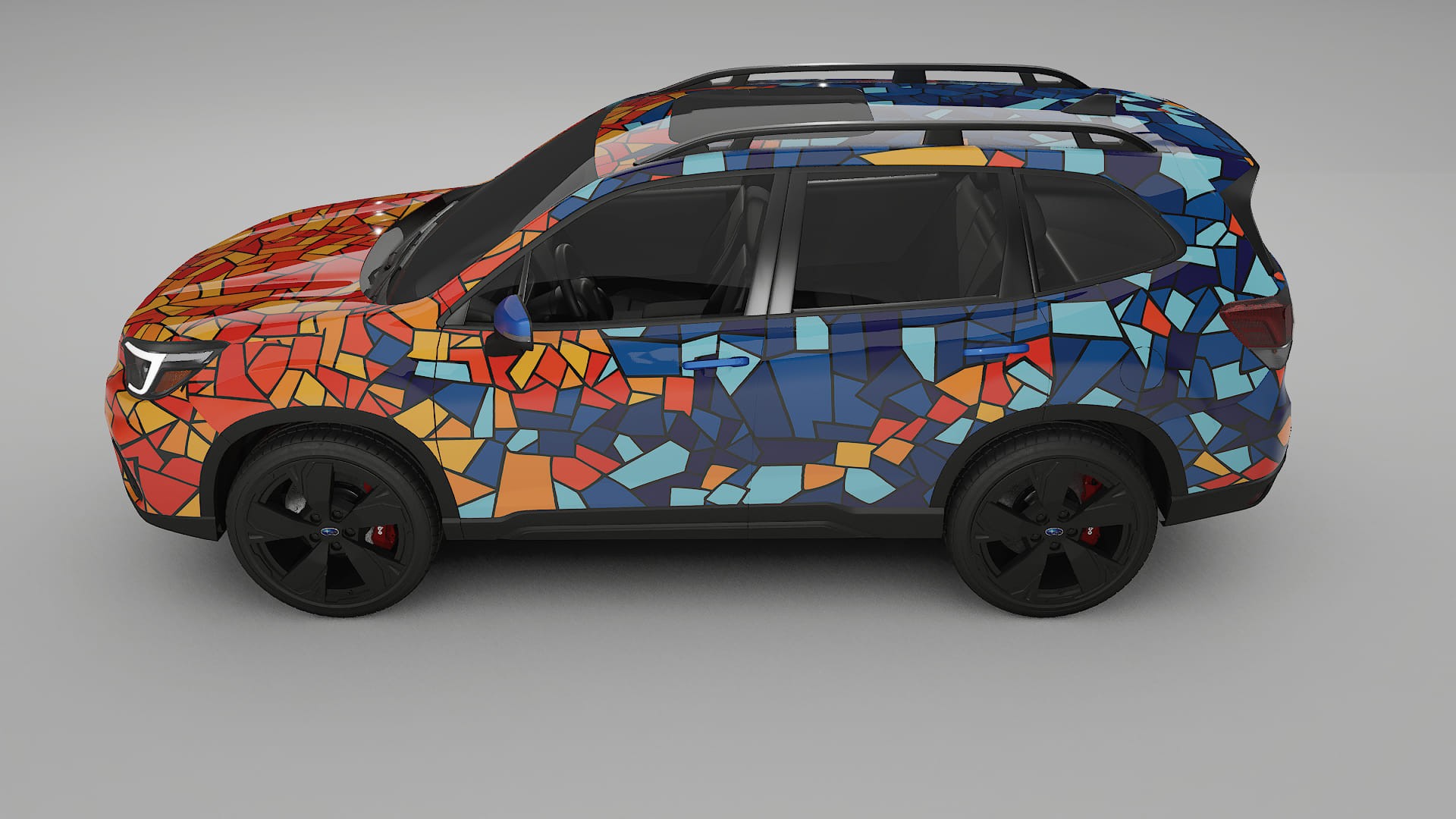 Subaru Forester V SK facelift LCI BARCELONA – Tervezett Wrap PPF készlet nyomtatható poliuretán fóliából