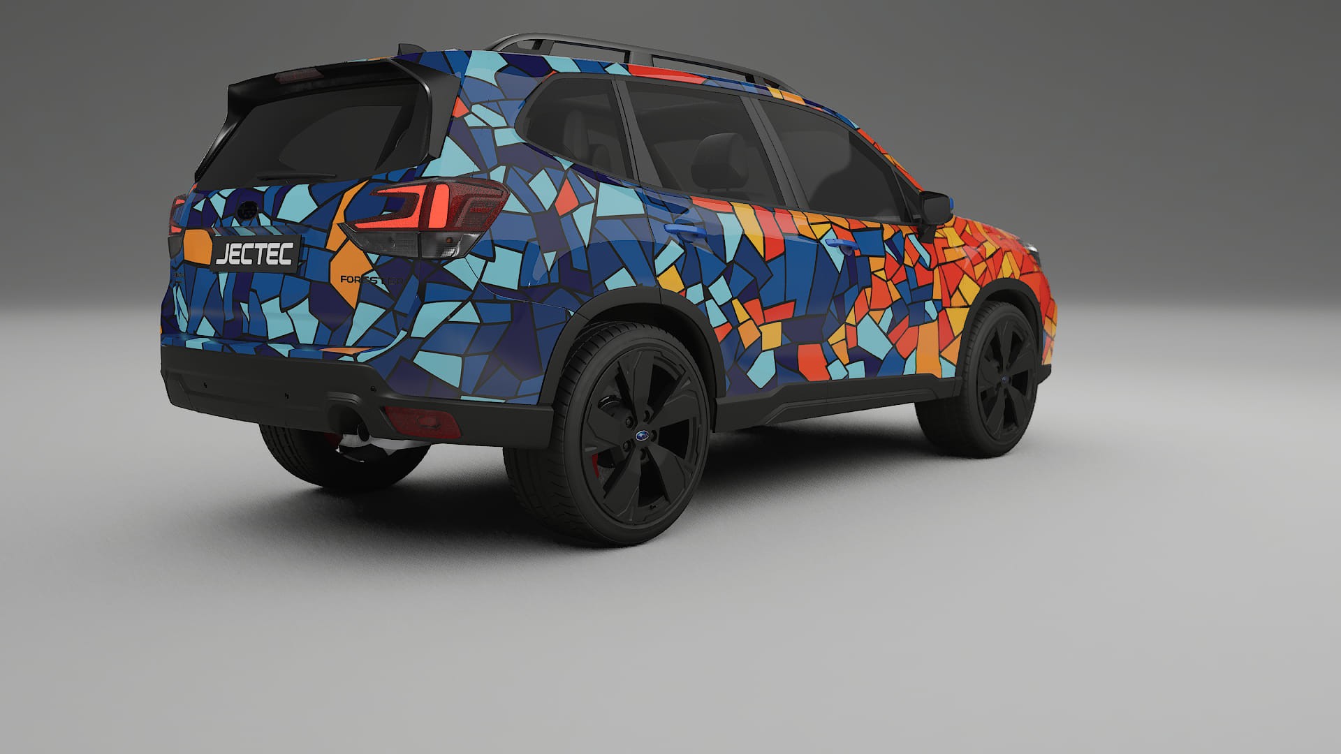 Subaru Forester V SK facelift LCI BARCELONA – Tervezett Wrap PPF készlet nyomtatható poliuretán fóliából