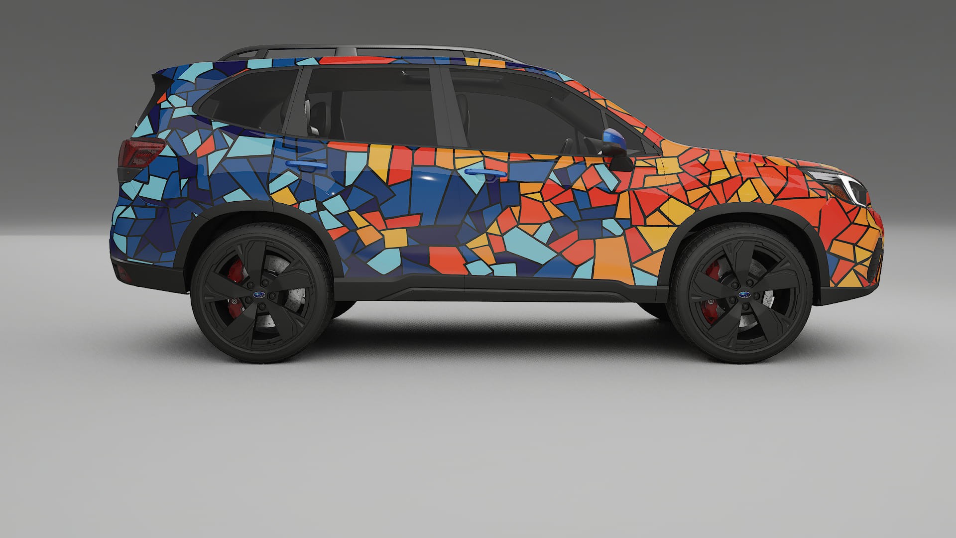 Subaru Forester V SK facelift LCI BARCELONA – Tervezett Wrap PPF készlet nyomtatható poliuretán fóliából