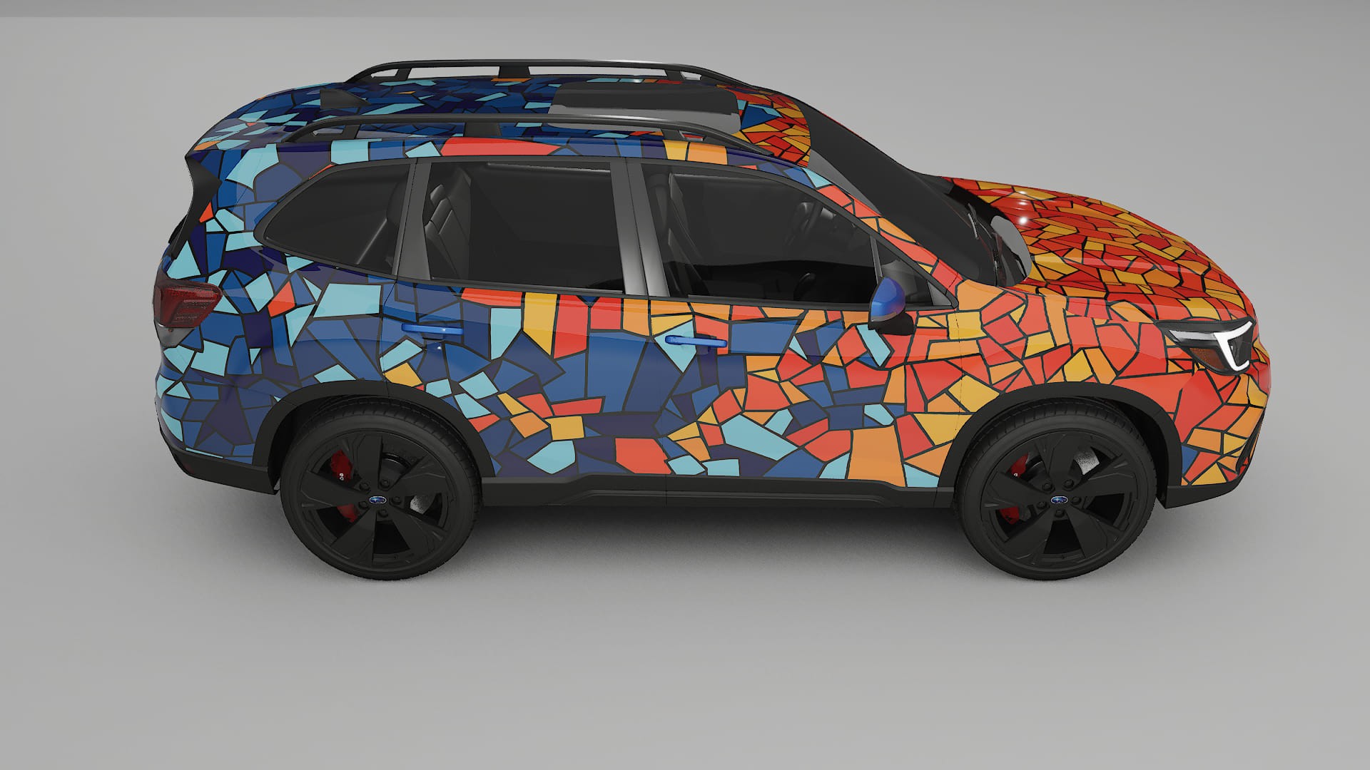 Subaru Forester V SK facelift LCI BARCELONA – Tervezett Wrap PPF készlet nyomtatható poliuretán fóliából