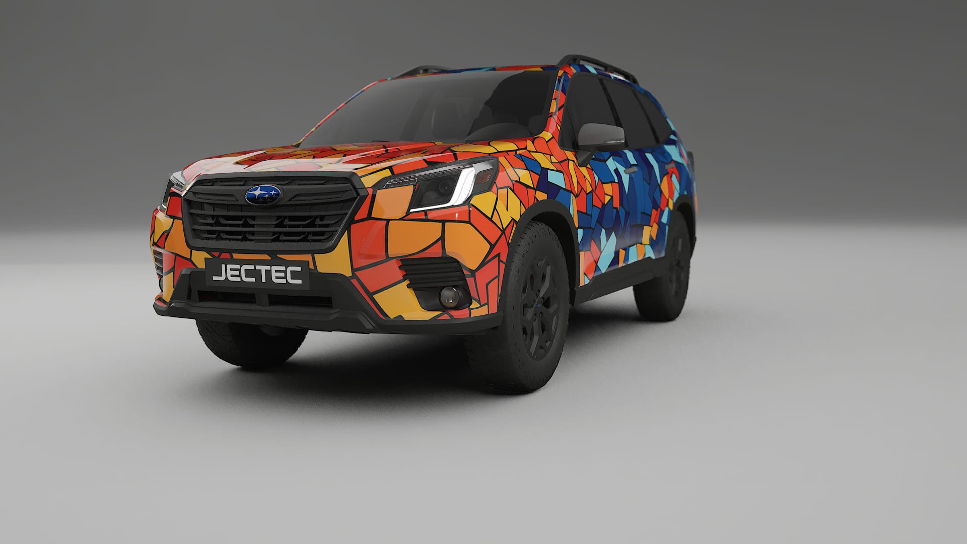 Subaru Forester V SK prefacelift pre-LCI BARCELONA – Tervezett Wrap PPF készlet nyomtatható poliuretán fóliából