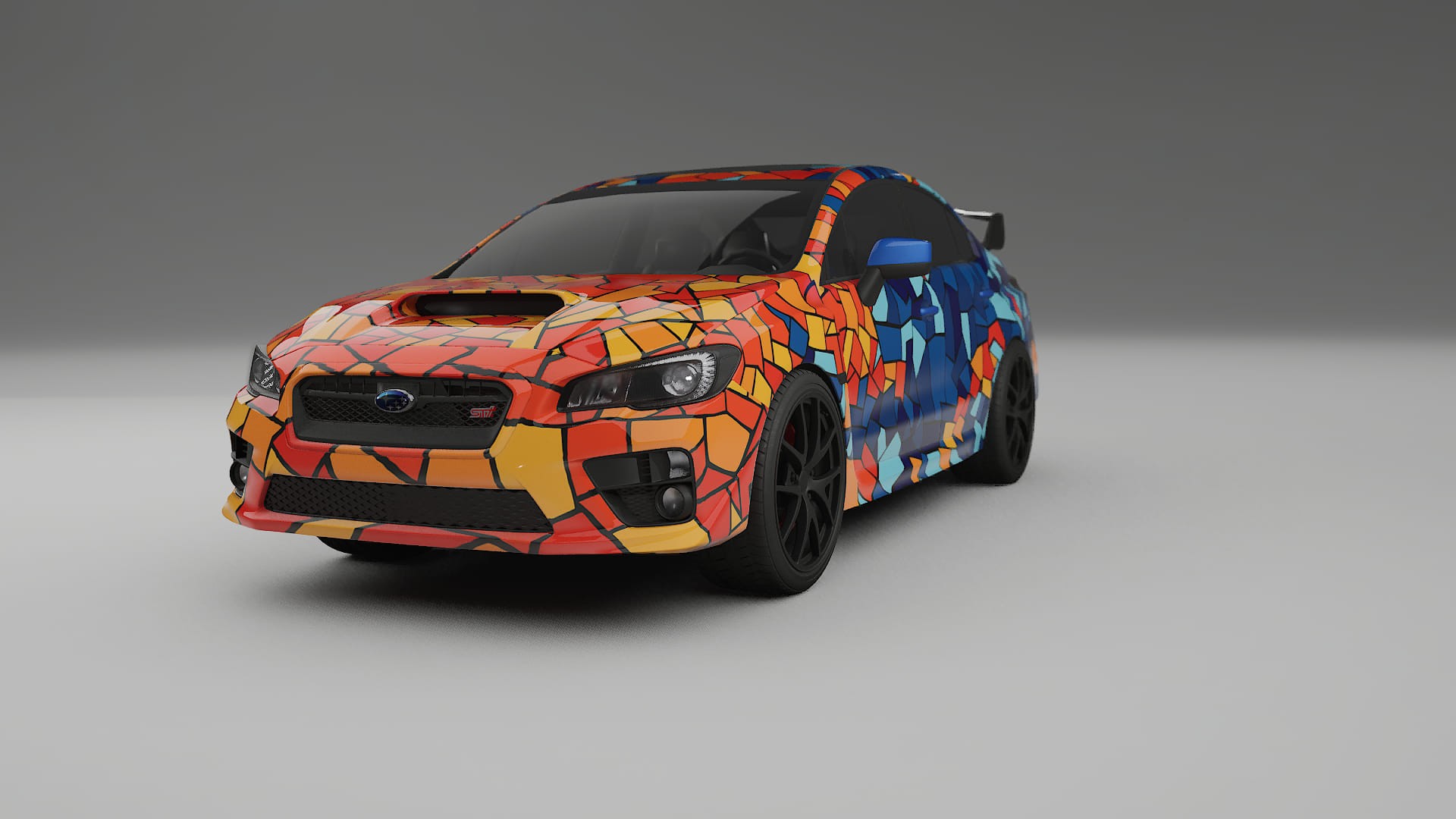 Subaru Impreza WRX Sti VA prefacelift pre-LCI BARCELONA – Tervezett Wrap PPF készlet nyomtatható poliuretán fóliából