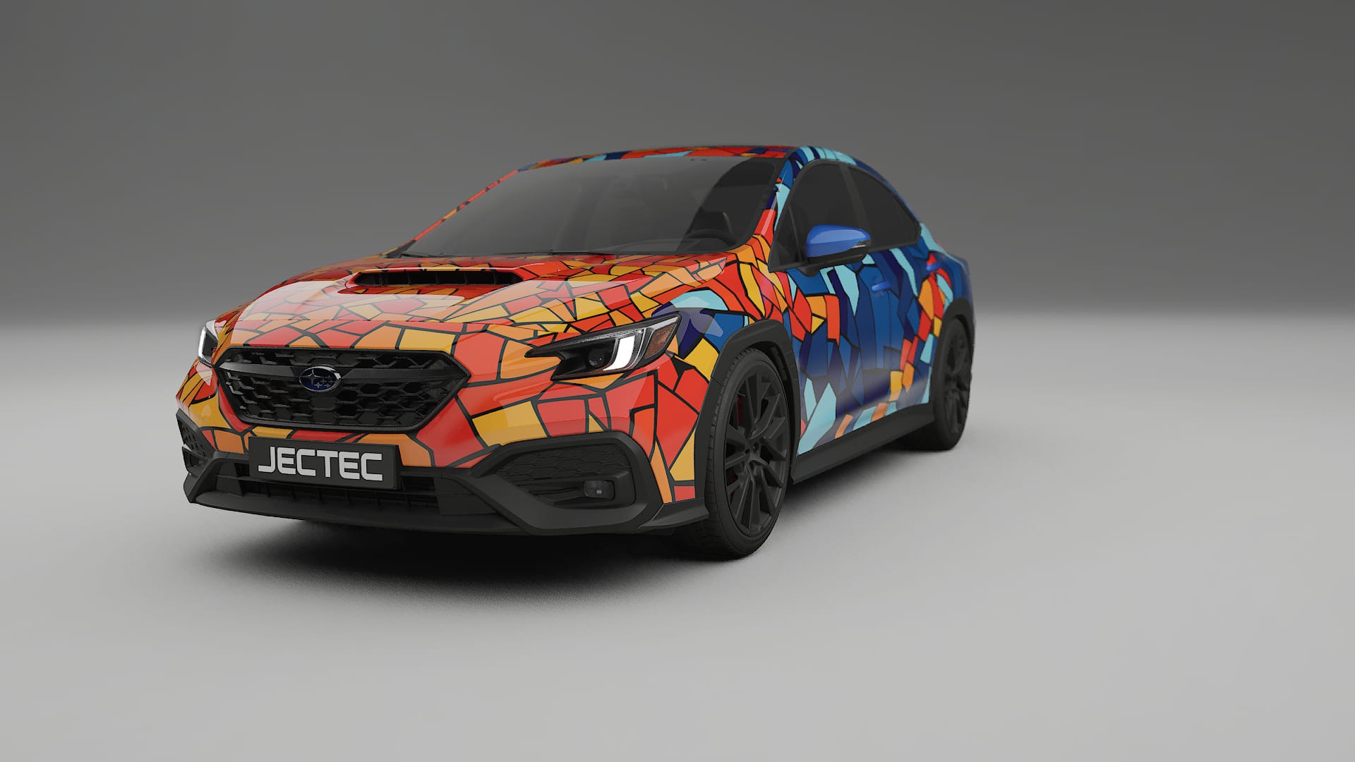 Subaru WRX VB BARCELONA – Tervezett Wrap PPF készlet nyomtatható poliuretán fóliából
