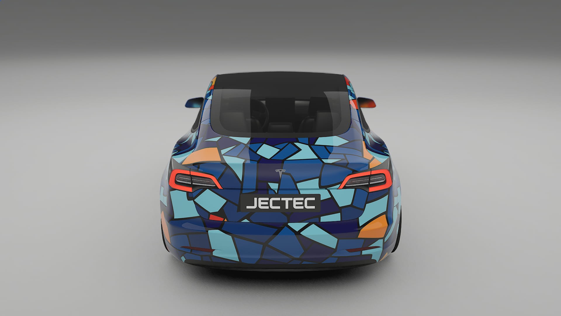 Tesla Model 3 BARCELONA – Tervezett Wrap PPF készlet nyomtatható poliuretán fóliából