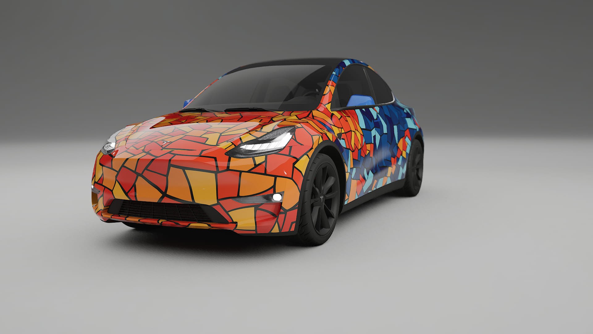 Tesla Model Y BARCELONA – Tervezett Wrap PPF készlet nyomtatható poliuretán fóliából