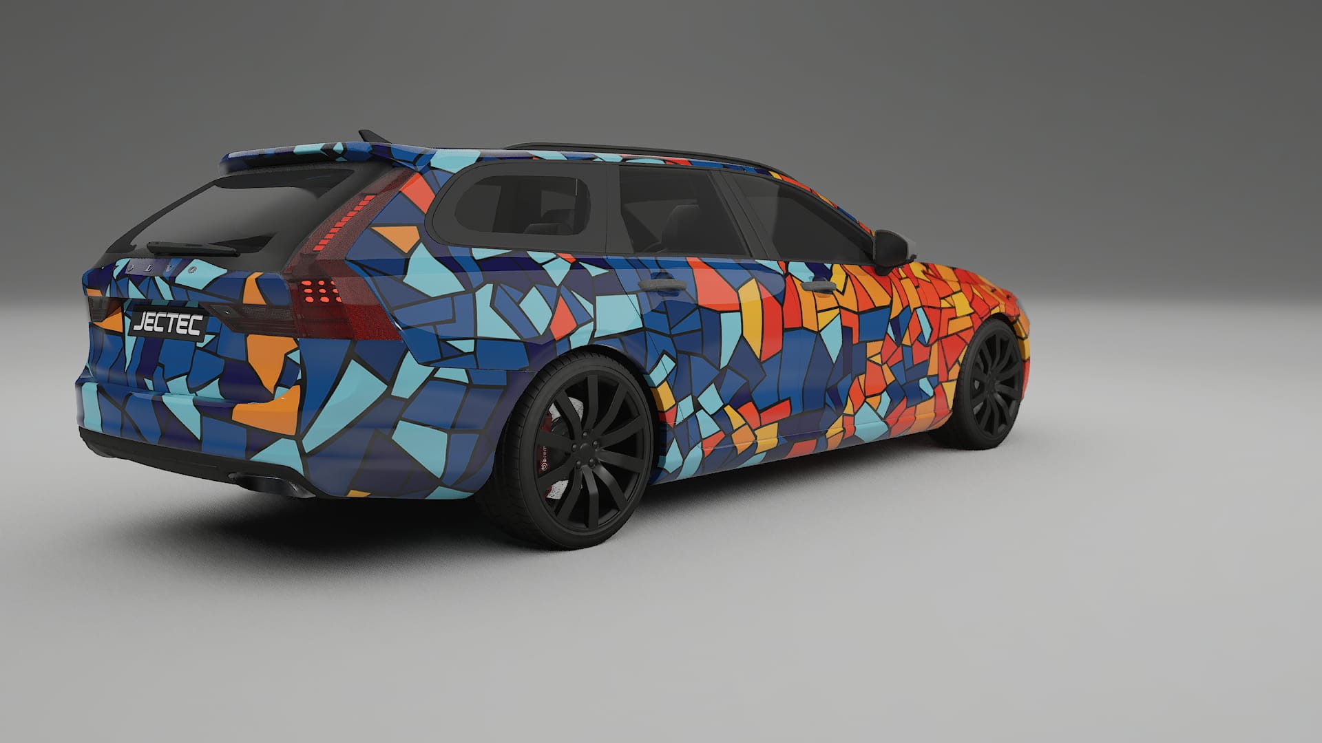 Volvo V90 P5 BARCELONA – Tervezett Wrap PPF készlet nyomtatható poliuretán fóliából